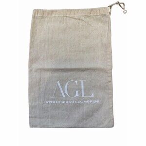 AGL Attilio Giusti Leombruni Beige Drawstring Dust Bag
